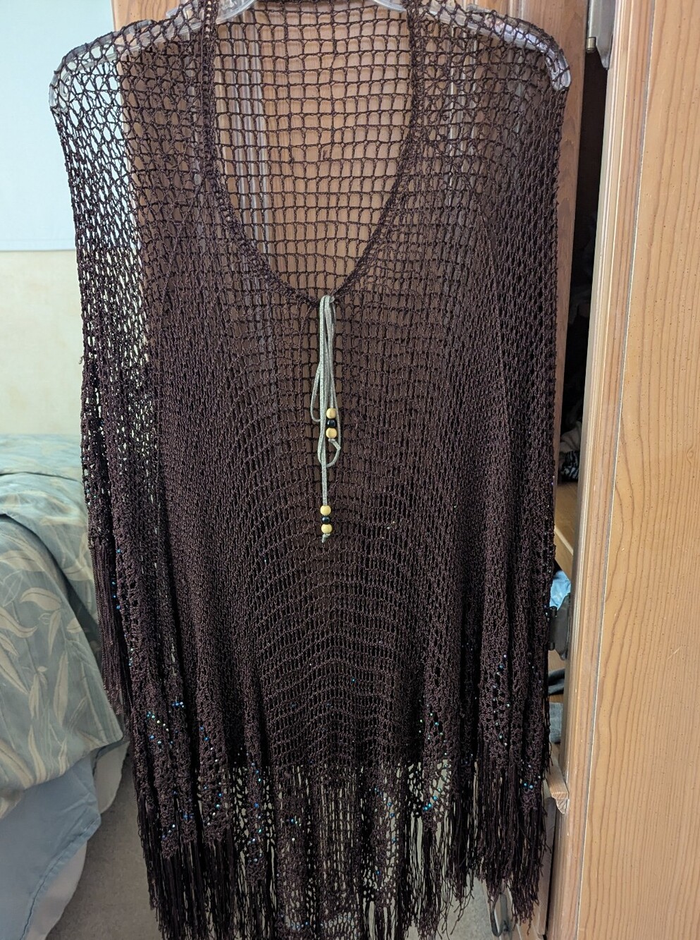Brown Crochet Shawl
